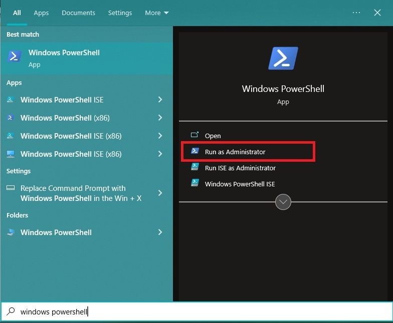 Chạy PowerShell với quyền quản trị viên