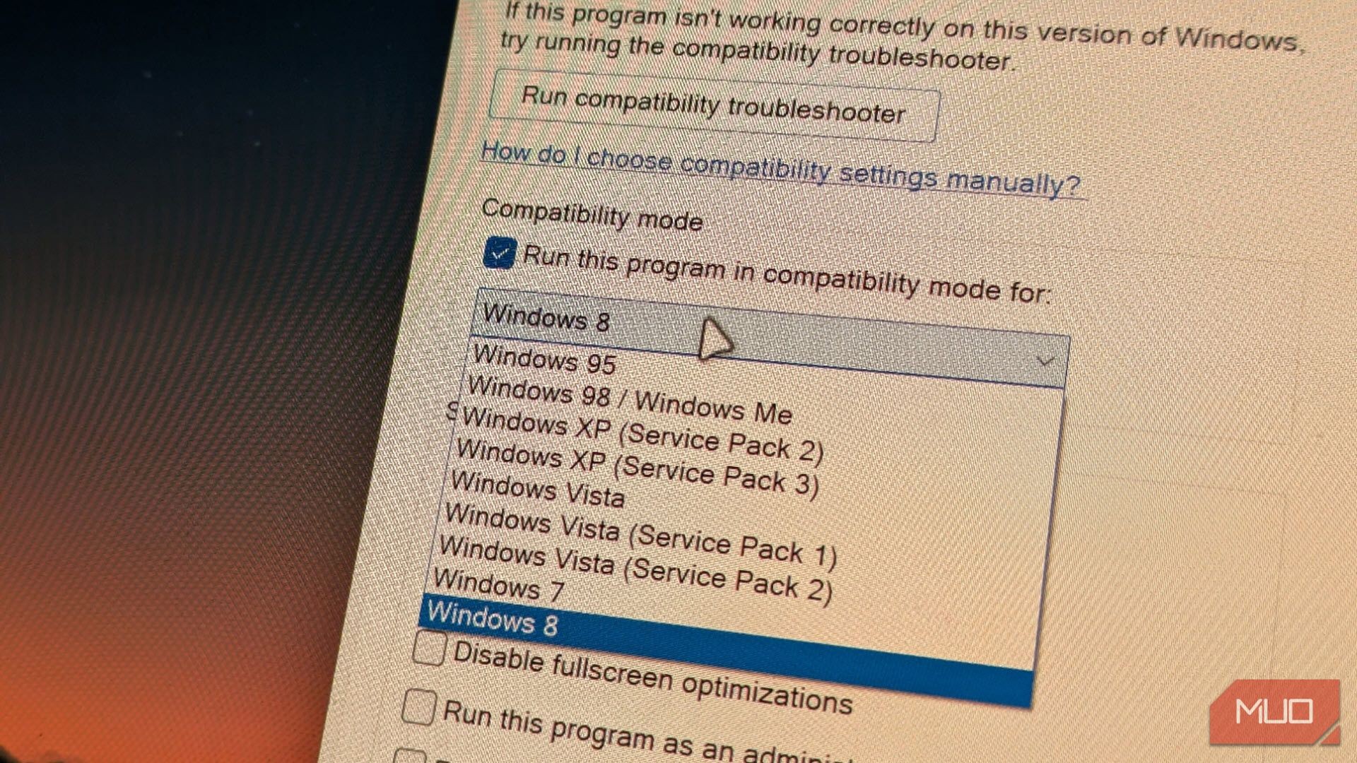 Chế độ tương thích trên Windows 11