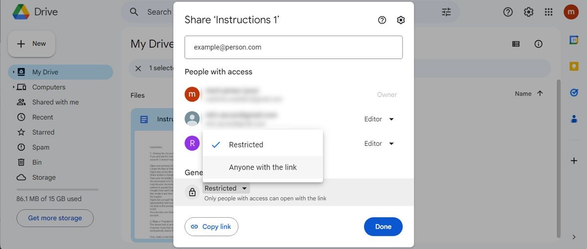 Chia sẻ tệp Google Drive bằng liên kết