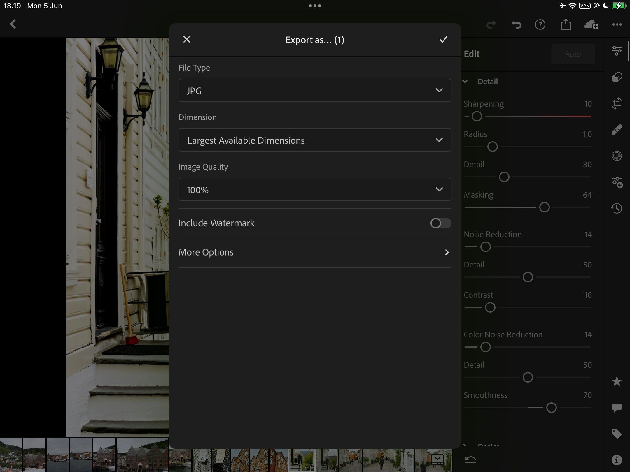Chỉnh Sửa Cài Đặt Xuất Trong Lightroom CC
