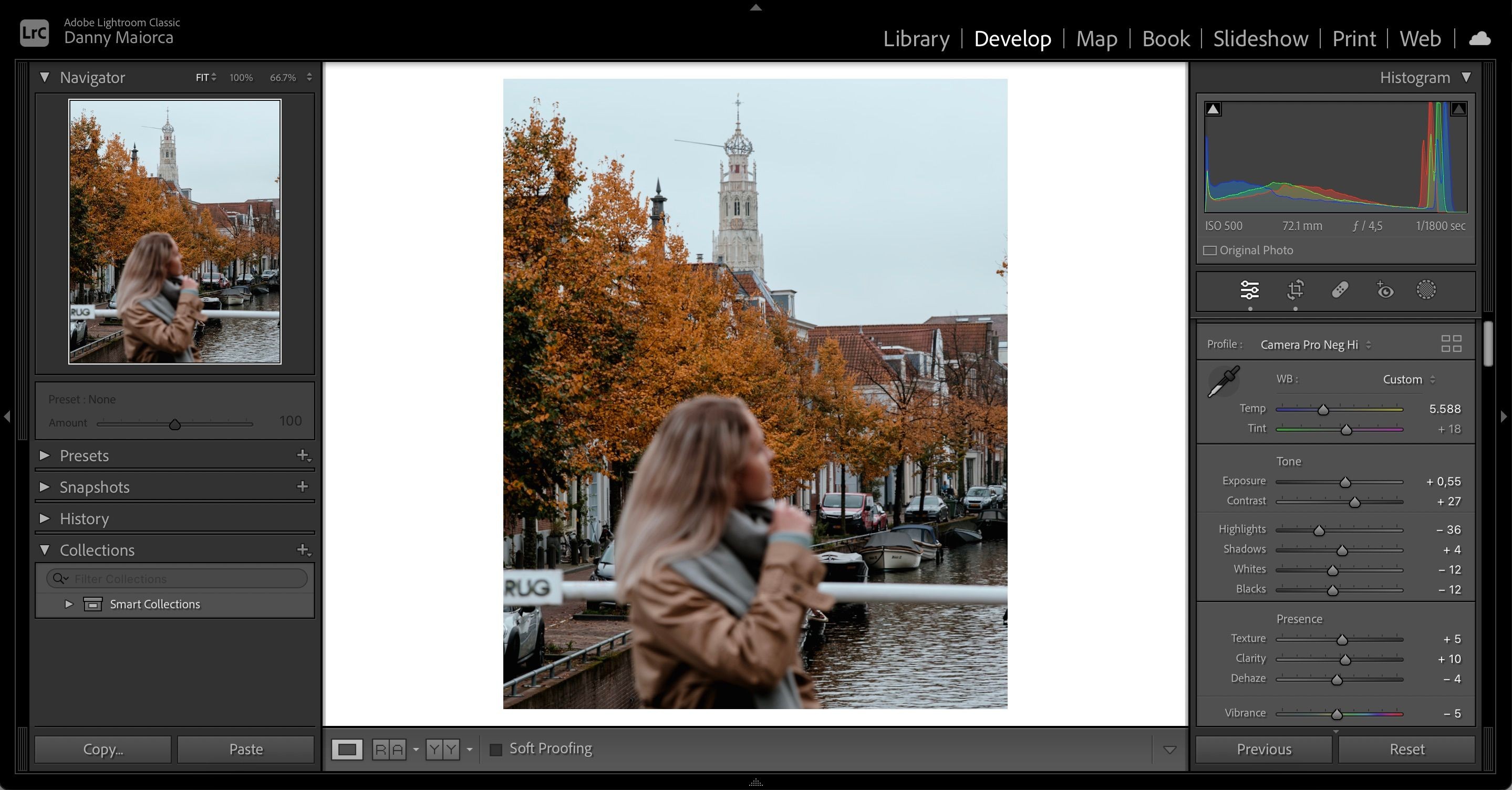 Chỉnh sửa cân bằng trắng trong Lightroom qua các thanh trượt