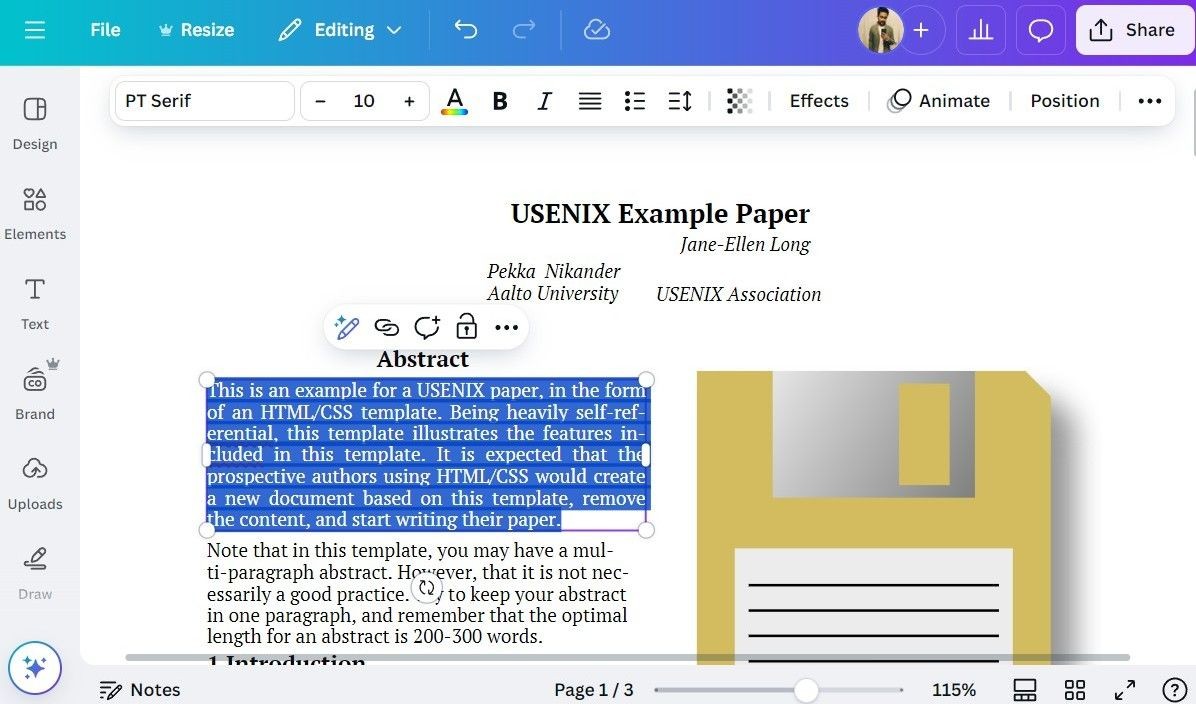 Chỉnh sửa PDF trên Canva