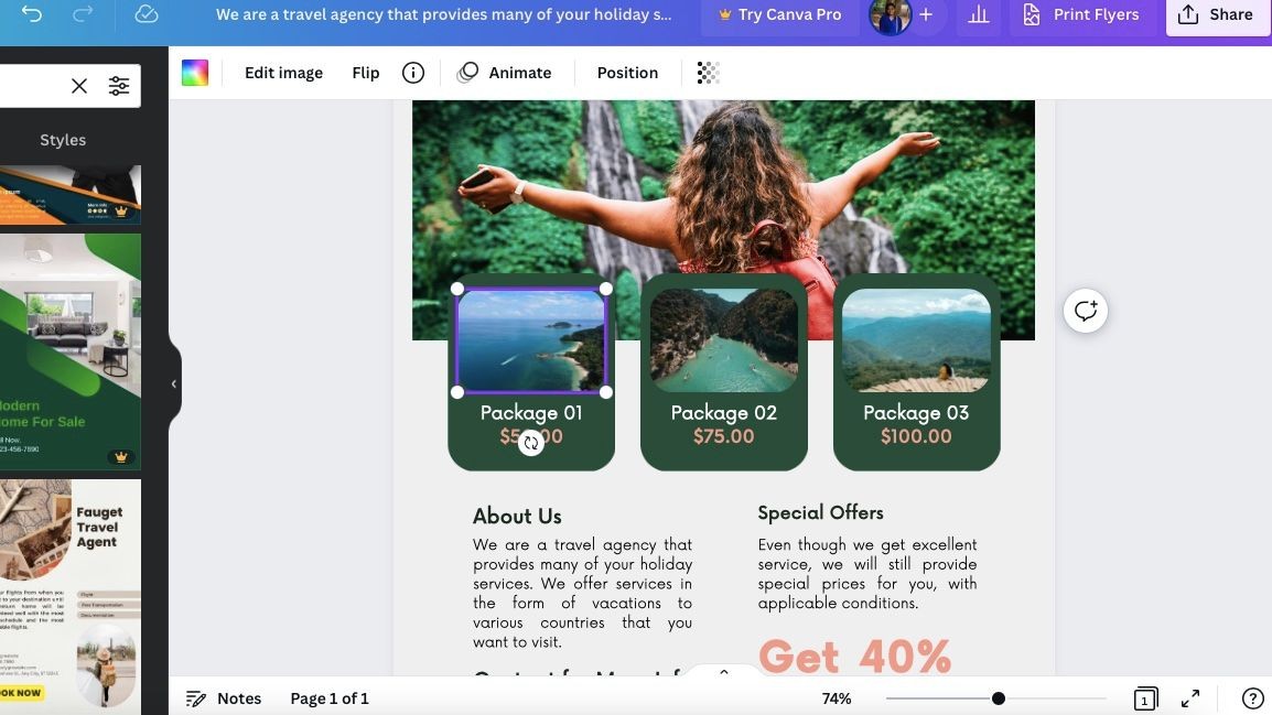 Chỉnh sửa thiết kế trong Canva