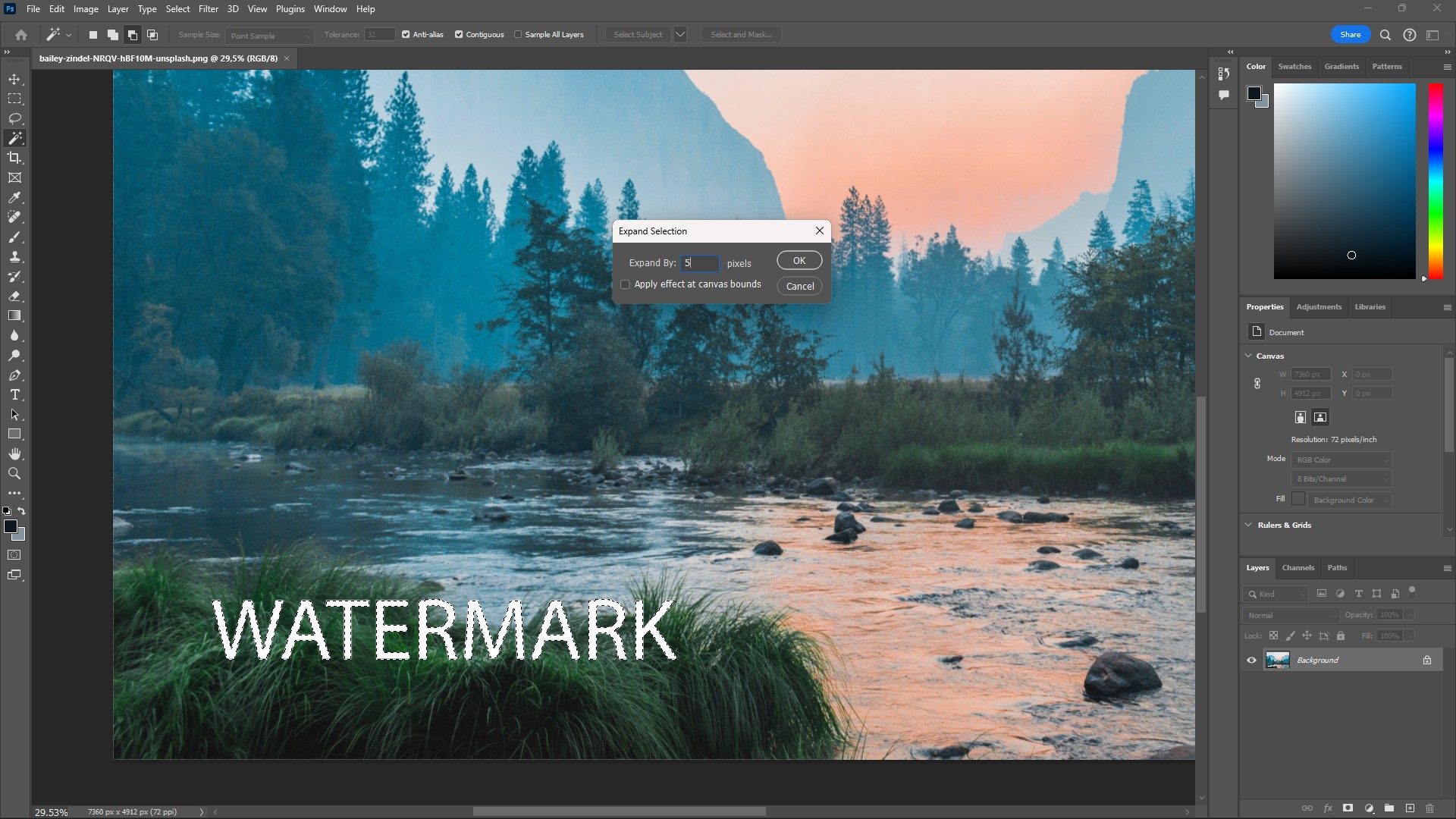 Chỉnh Sửa Thuộc Tính Mở Rộng Vùng Chọn Trong Photoshop