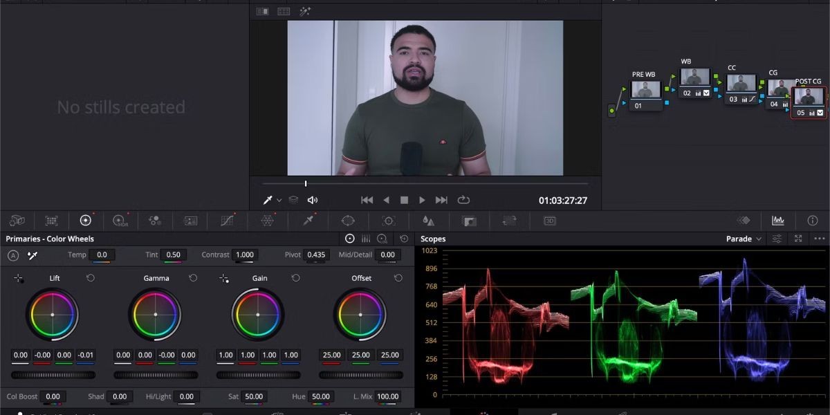 Chỉnh sửa video trong ứng dụng DaVinci Resolve trên Linux