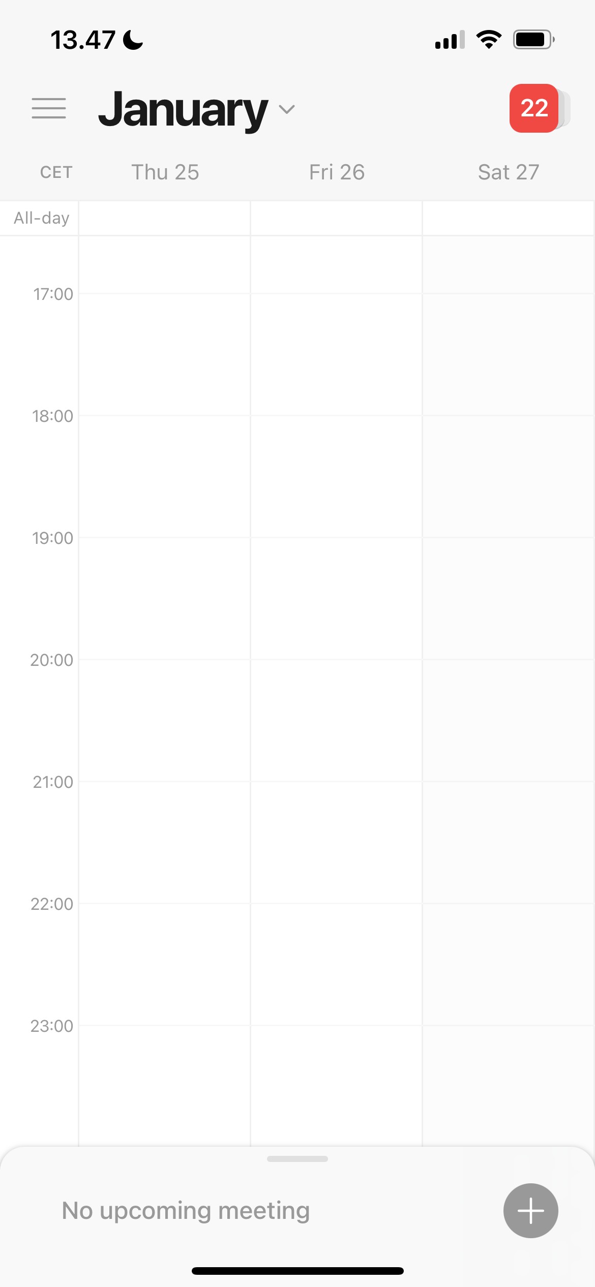 Chọn biểu tượng hamburger trong Notion Calendar
