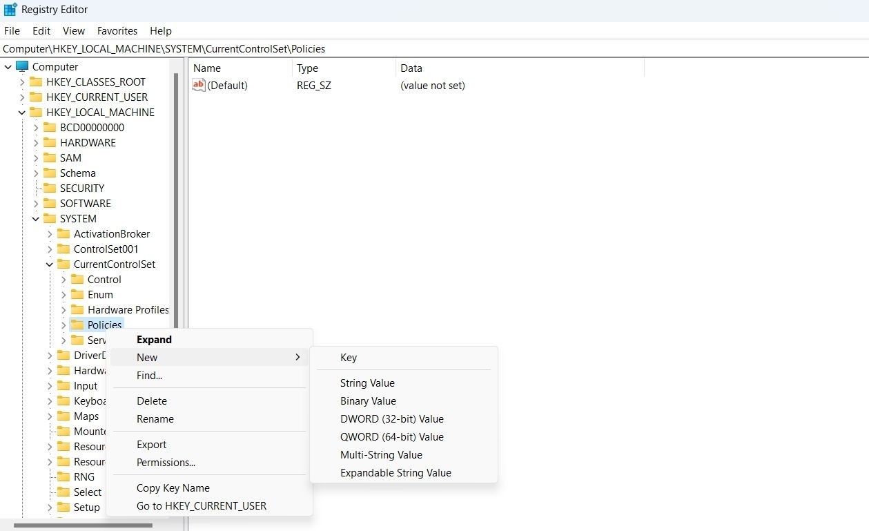 Chọn DWORD trong Registry Editor