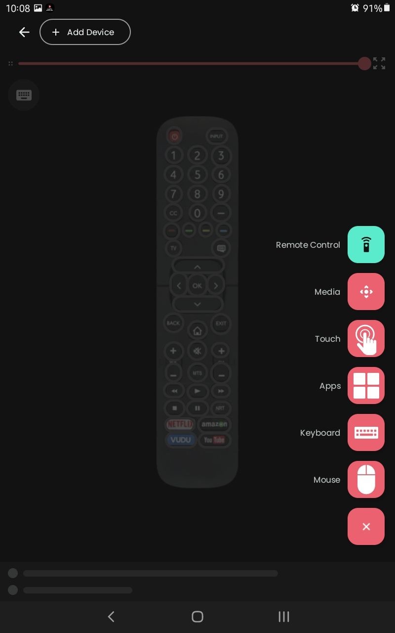 Chọn giao diện điều khiển trong ứng dụng Remote for Hisense Smart TV