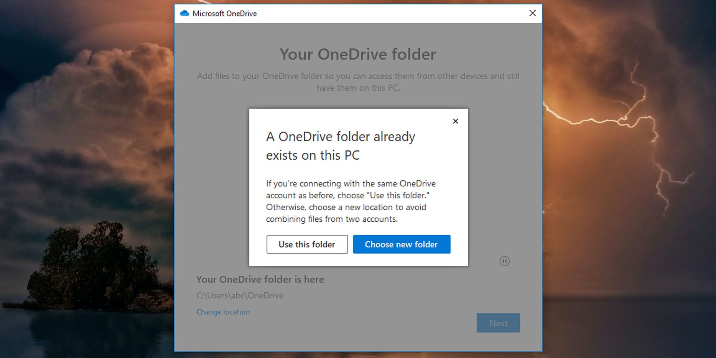 Chọn nơi OneDrive lưu tệp trên máy tính của bạn