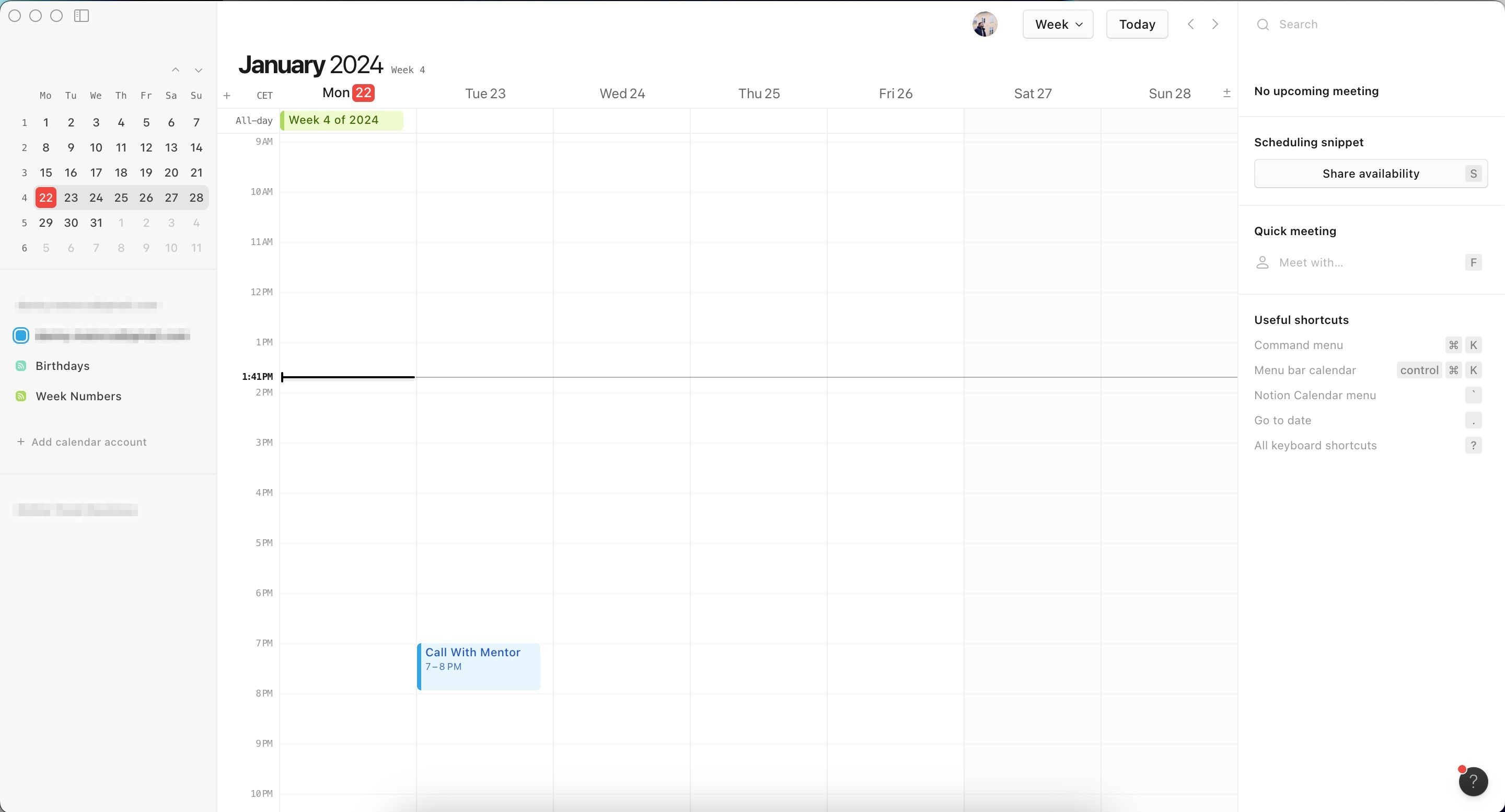 Chọn tab Add Calendars trên Notion Calendar