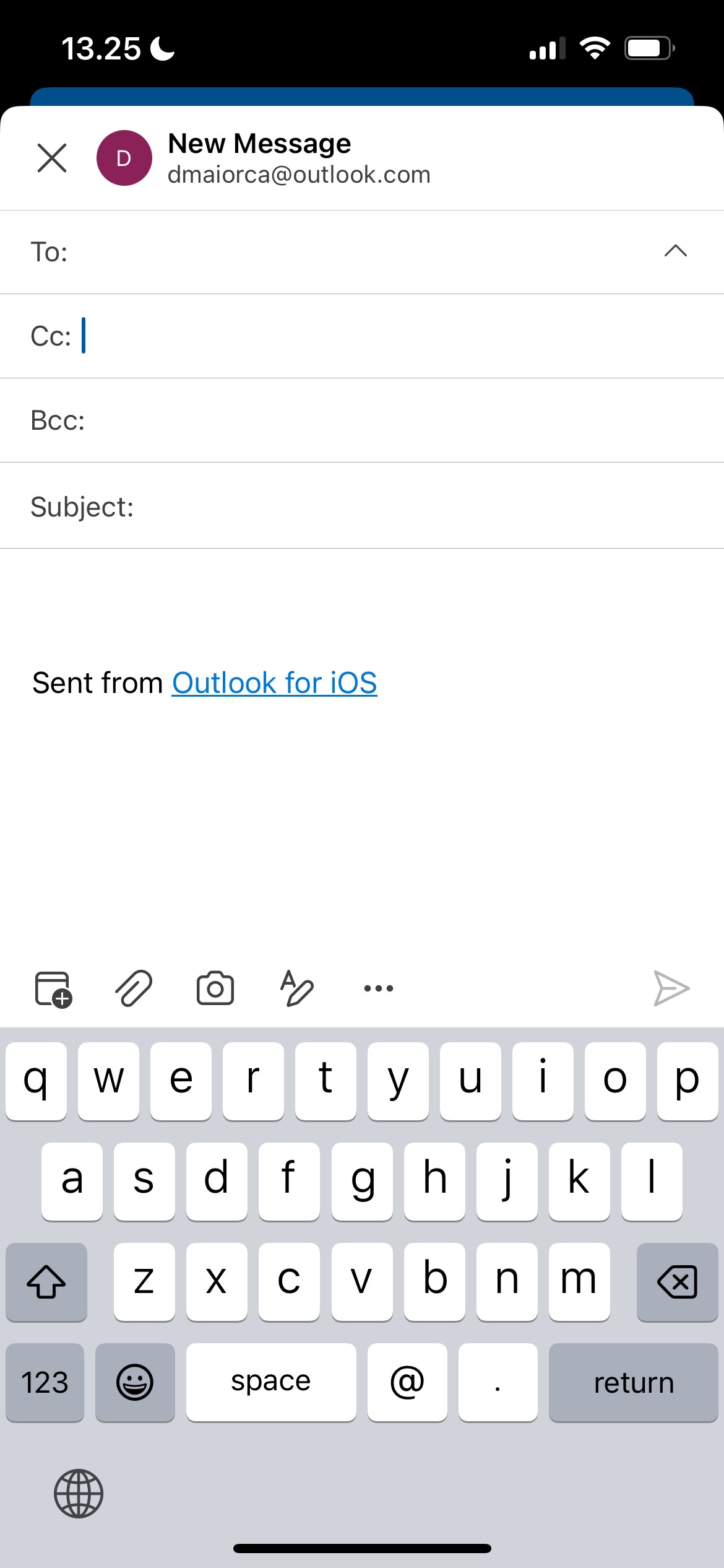 Chọn tab BCC trong email khi sử dụng Outlook