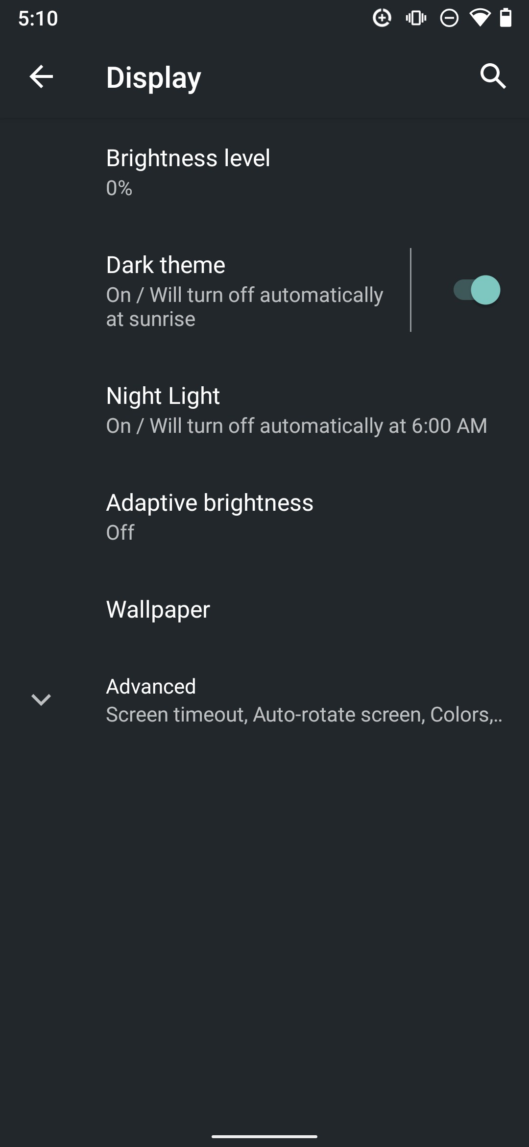 Chủ đề tối hợp với OLED trên Android 10