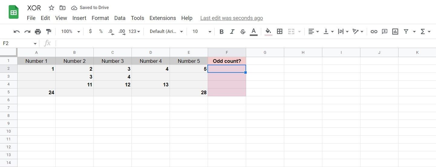 Chuỗi số trong Google Sheets