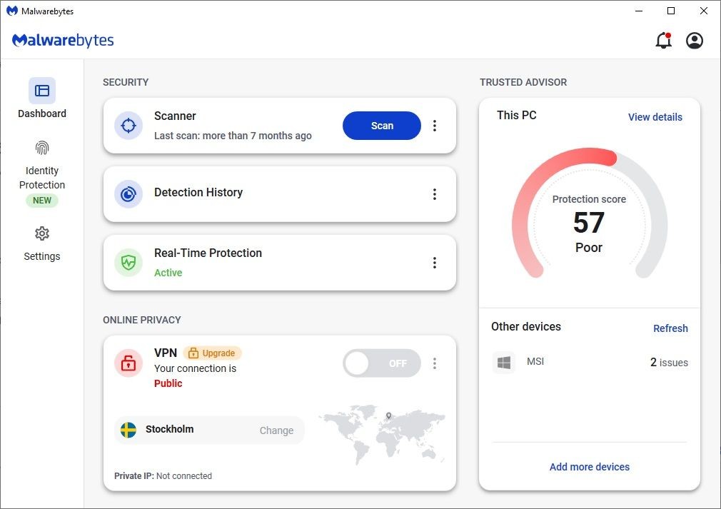 Chương trình quét malware Malwarebytes