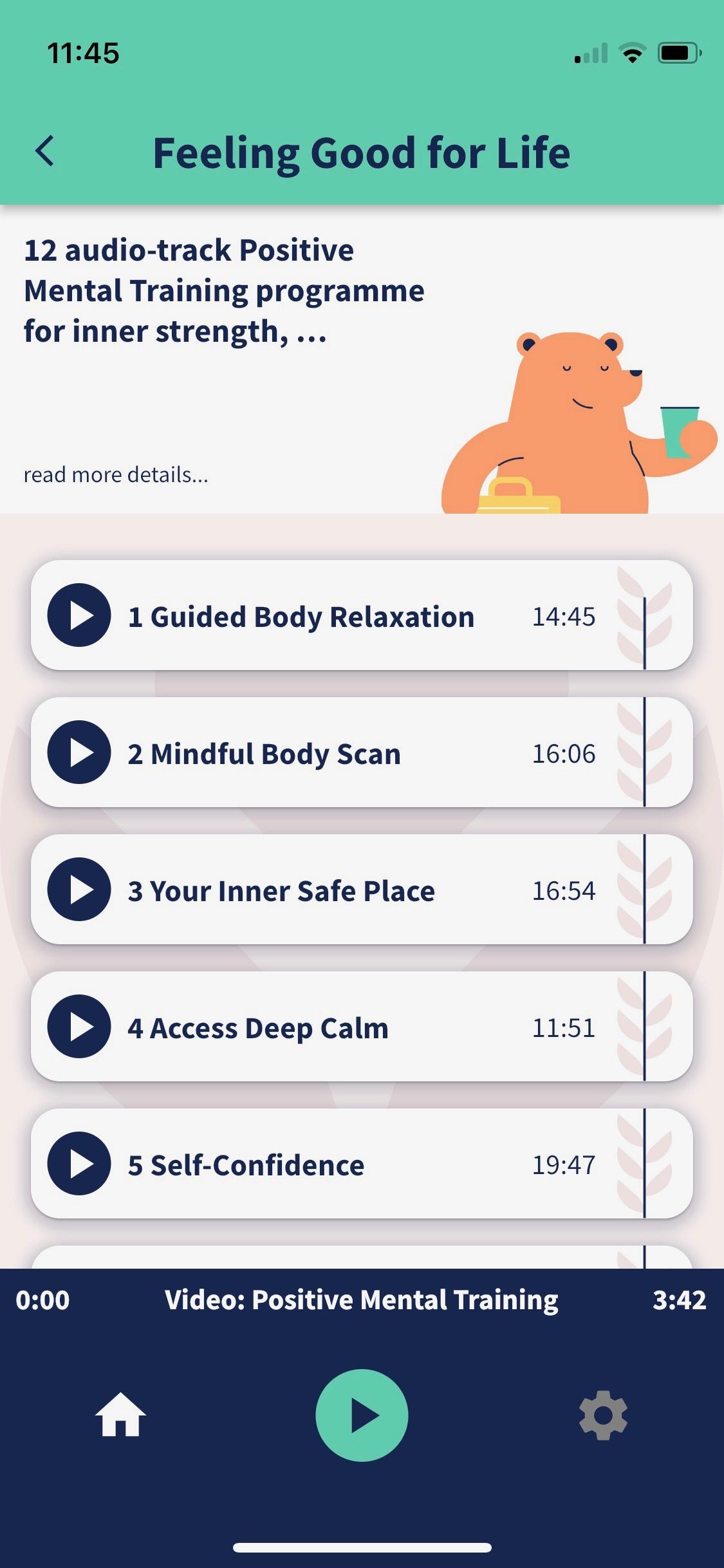Chương trình Rèn Luyện Tâm Lý Tích Cực của ứng dụng Feeling Good