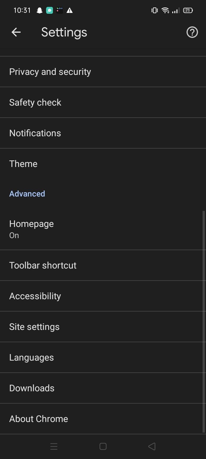 Chuyển đến Cài đặt Trang web trong Cài đặt Ứng dụng Chrome trên Android