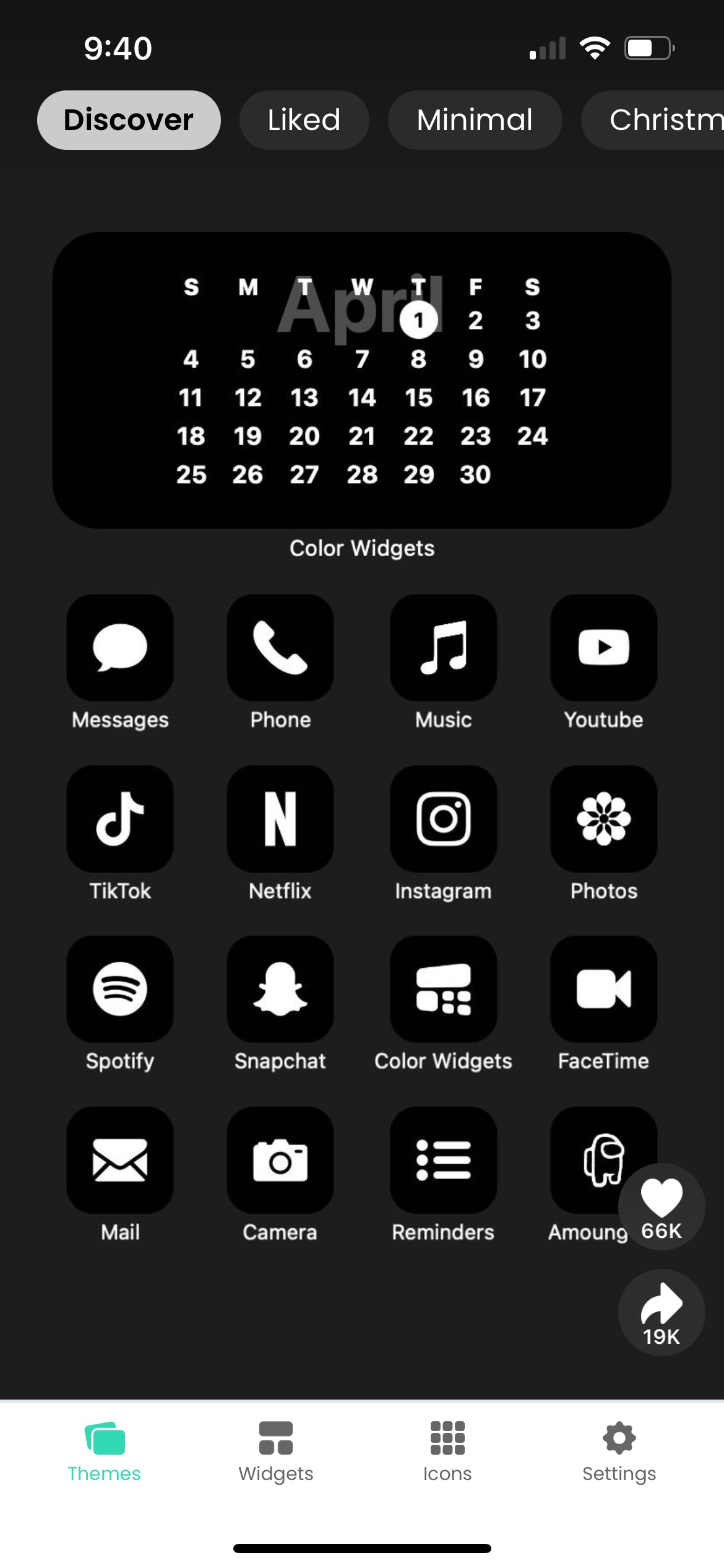 Color Widgets mẫu chủ đề