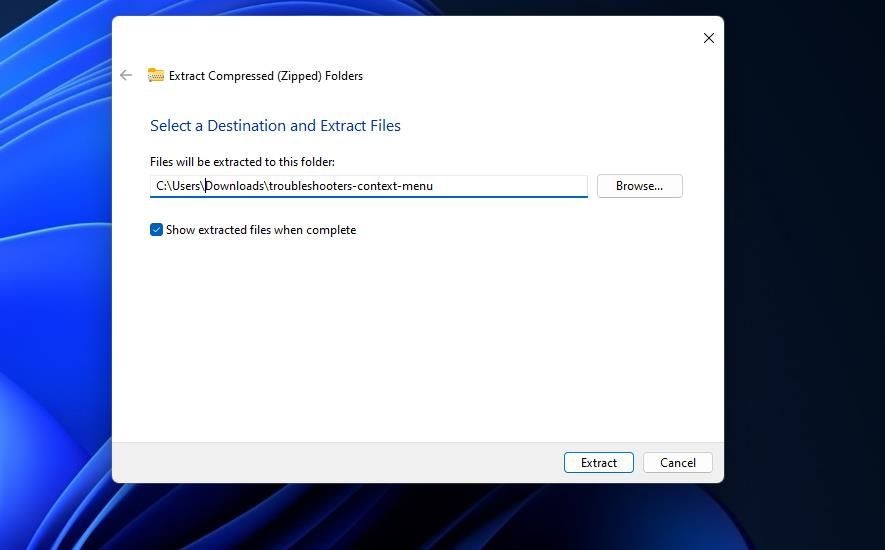 Công cụ Extract Compressed Folders