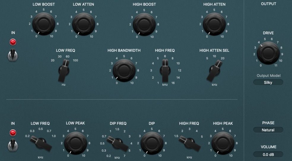 Công cụ Vintage Tube EQ trong Logic Pro
