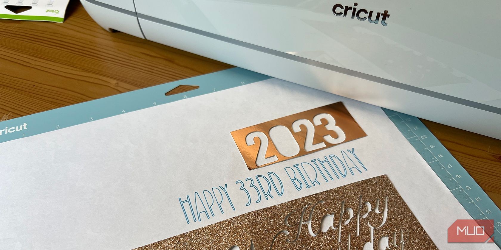 Cricut cutout letters.