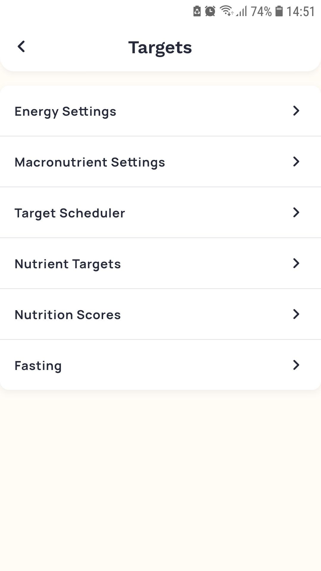 Cronometer mục tiêu theo dõi bữa ăn trên điện thoại Android