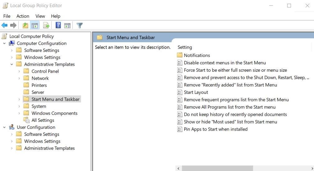 Cửa sổ Local Group Policy Editor