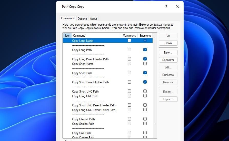 Cửa sổ Path Copy Copy