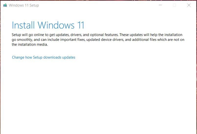 Cửa sổ Windows 11 Setup
