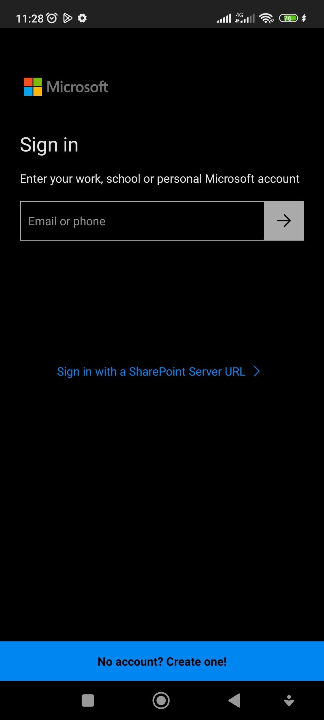 Đăng nhập vào Microsoft OneDrive