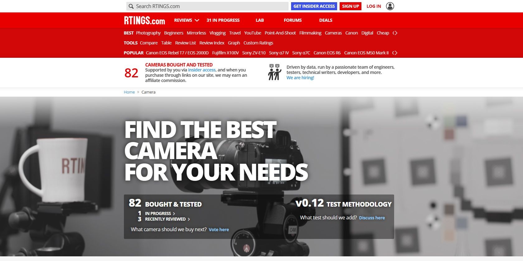 Đánh giá máy ảnh RTINGS.com