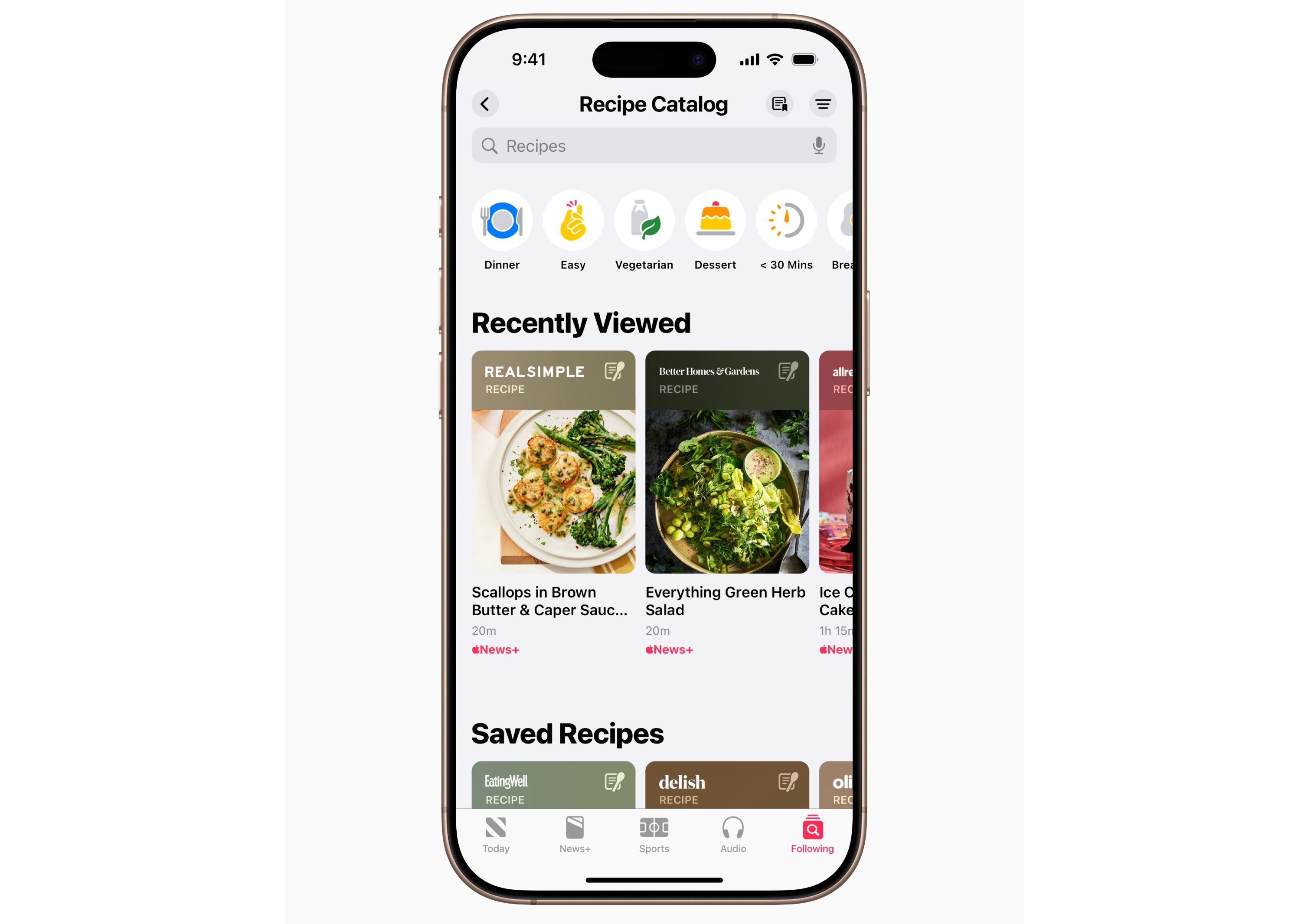 Danh Mục Công Thức Nấu Ăn Trên Apple News+ Food