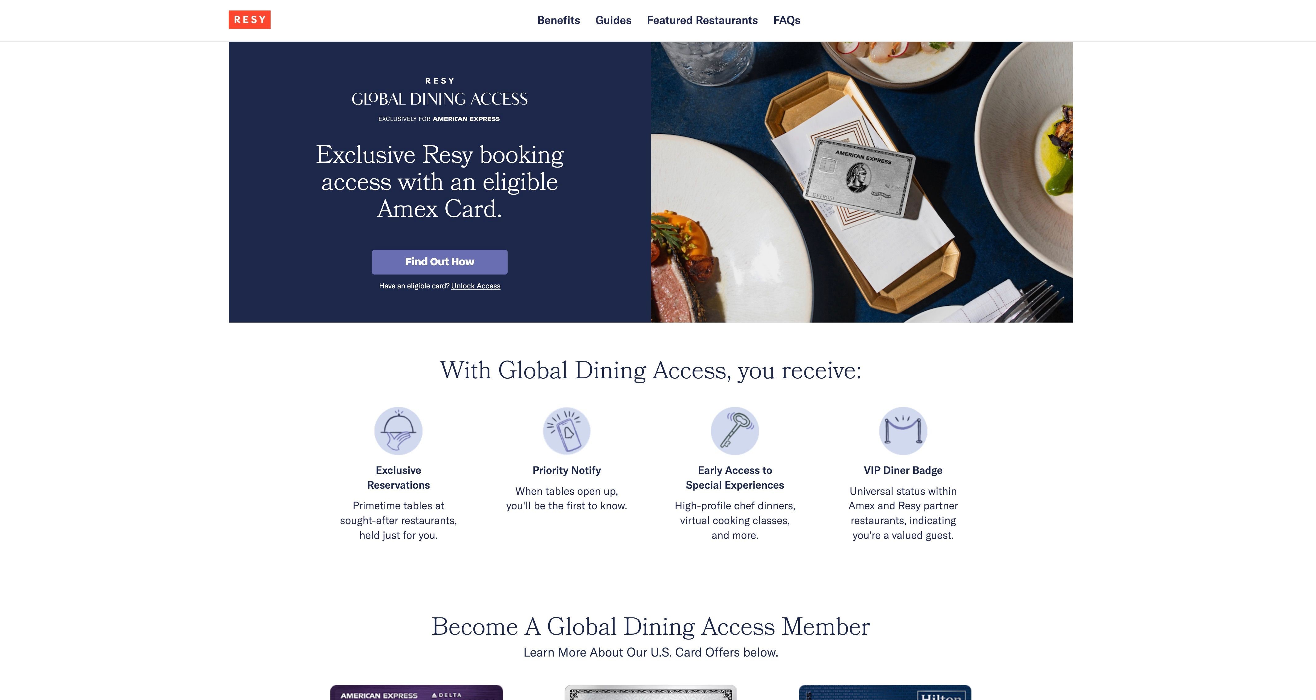 Danh sách lợi ích của Global Dining Access