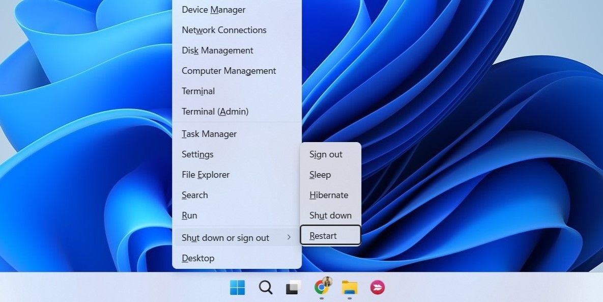 Đặt máy tính Windows vào chế độ ngủ từ menu Người Dùng Quyền Lực