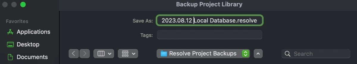 Đặt tên và lưu trữ bản sao lưu trên macOS