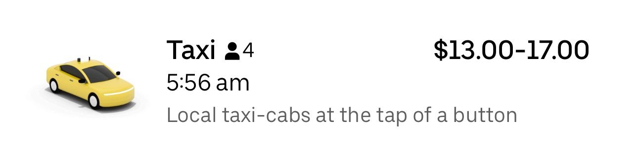 Đặt Uber Taxi trên ứng dụng Uber