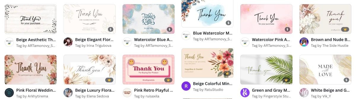 Dịch vụ in ấn của Canva in thẻ quà tặng