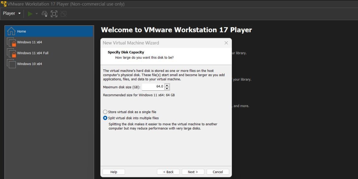 Điều chỉnh dung lượng đĩa của máy ảo Windows 11 trong VMware Workstation 17 Player