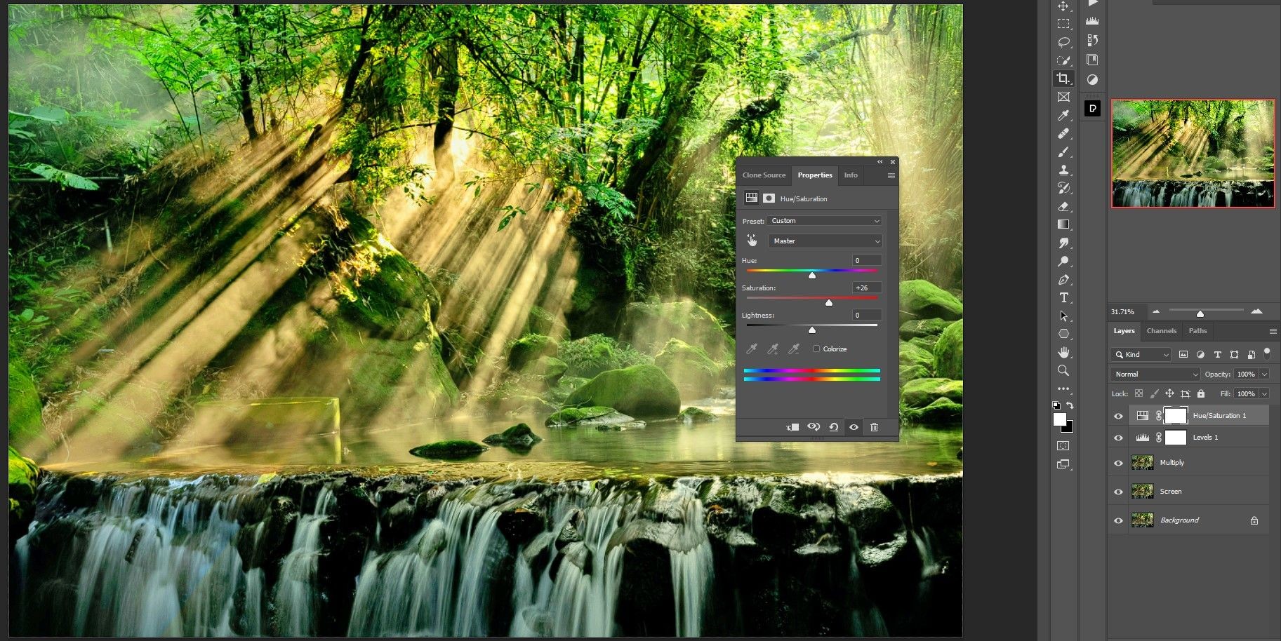 Điều chỉnh Hue/Saturation