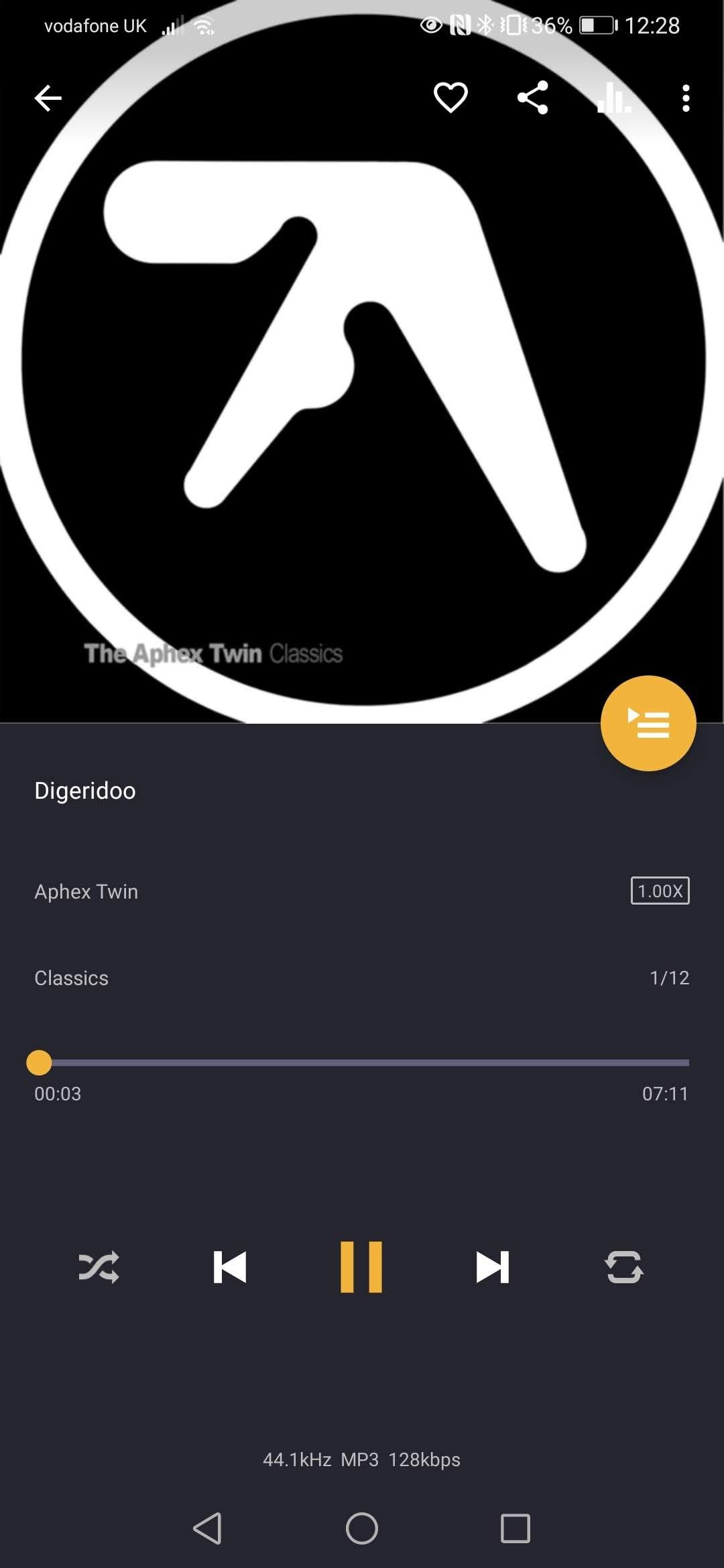 Điều khiển phát lại của Pulsar Music Player