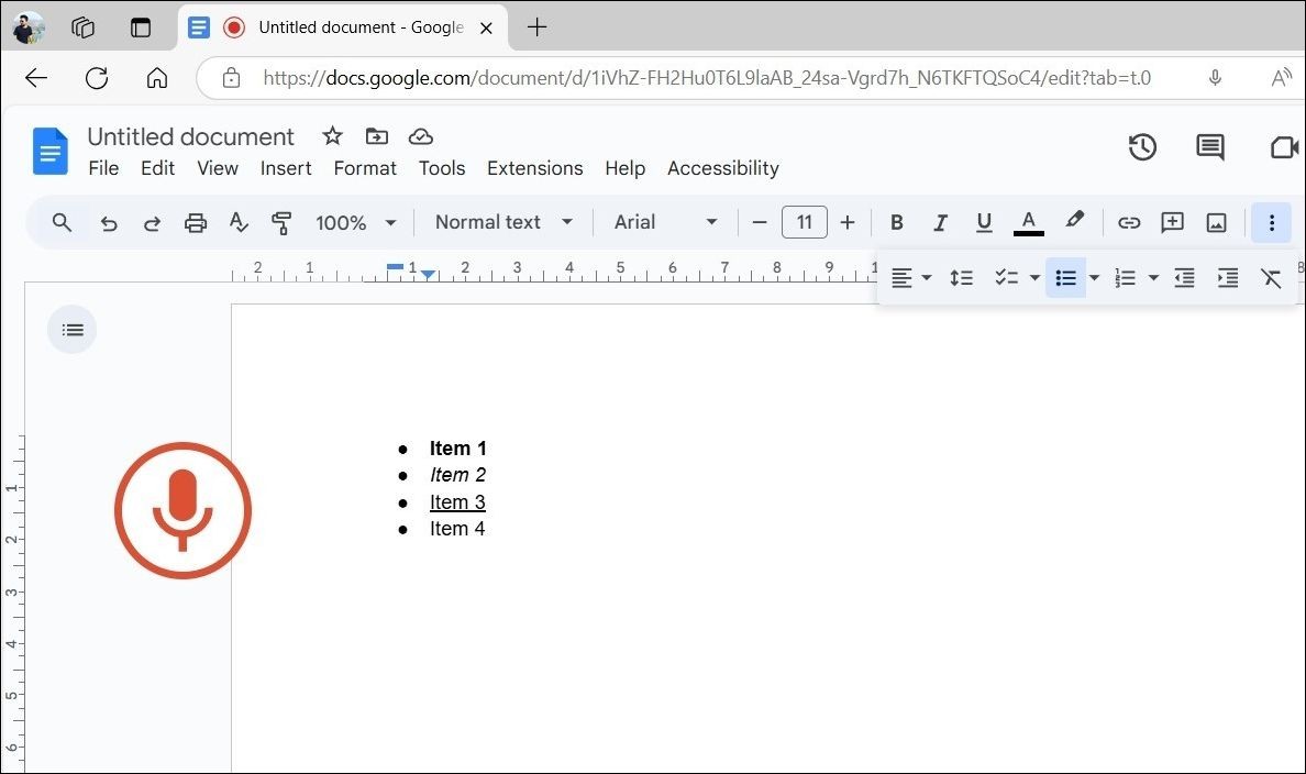 Định Dạng Văn Bản Bằng Giọng Nói Trên Google Docs
