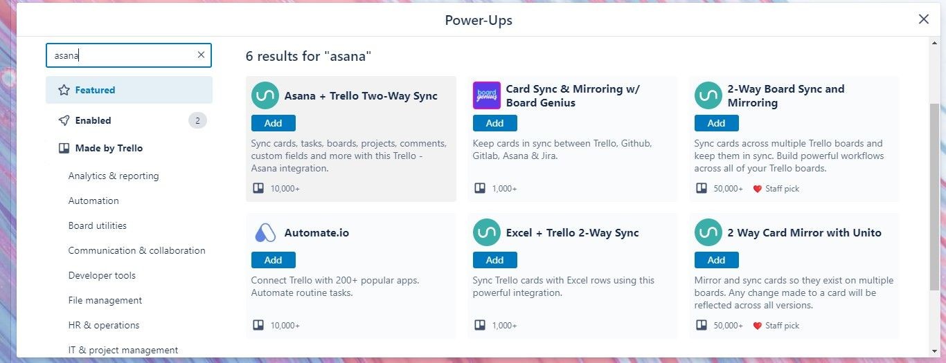 Đồng bộ hóa Trello và Asana