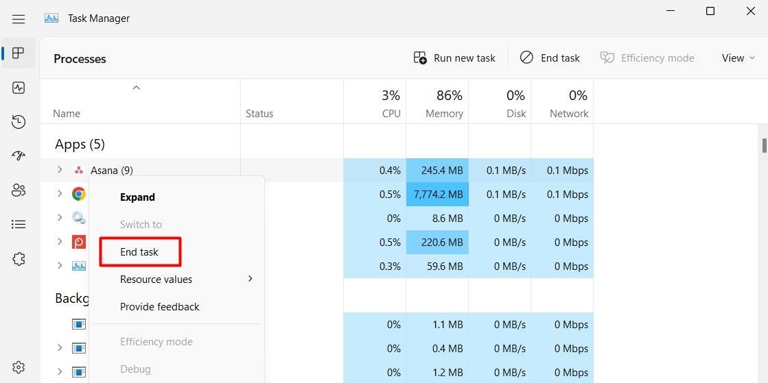 Đóng Chương Trình Qua Task Manager