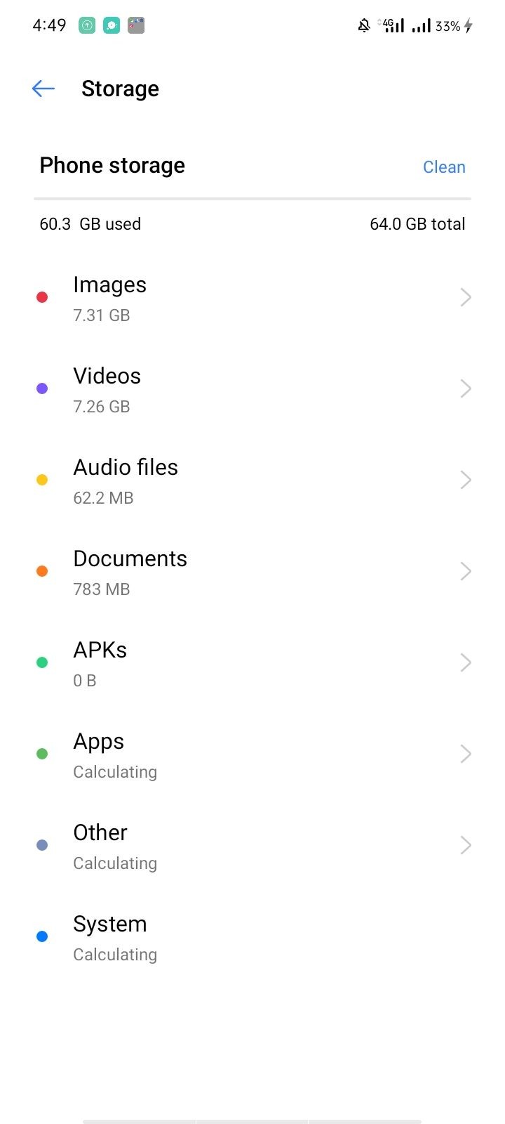 Dữ liệu bộ nhớ trên Android