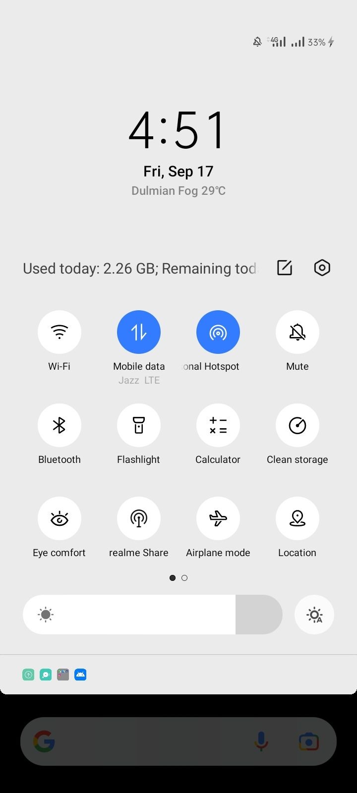 Dữ liệu di động được bật khi sạc Android