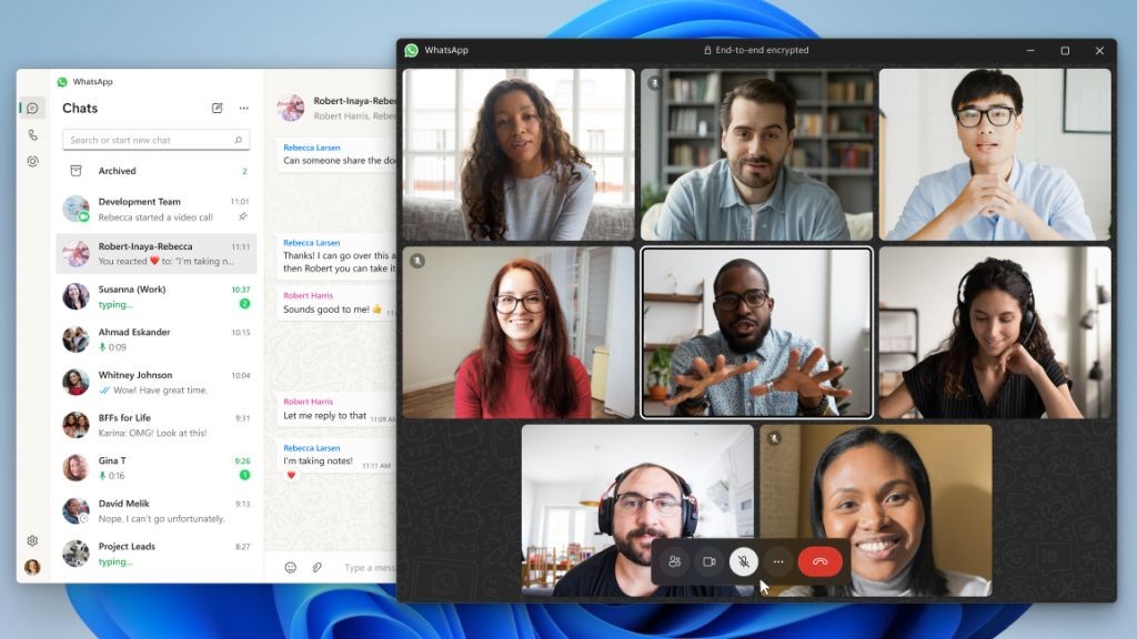 Eight-Person Video Call on WhatsApp