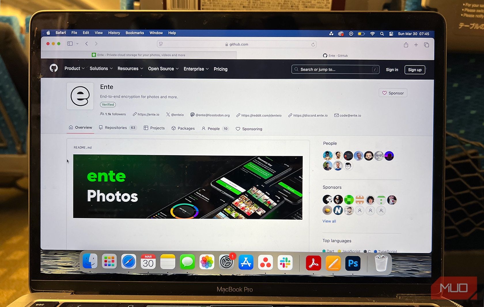 Ente Photos trên GitHub