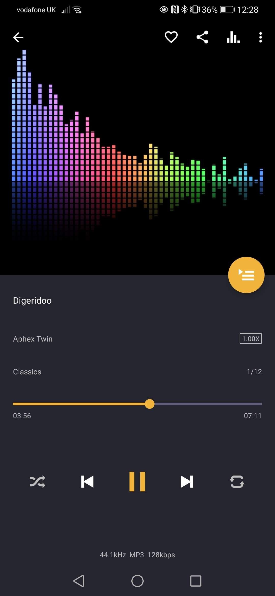 Equalizer của Pulsar Music Player