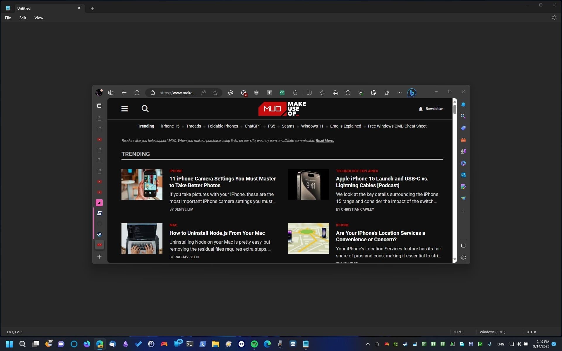 FancyWM cửa sổ Microsoft Edge nổi