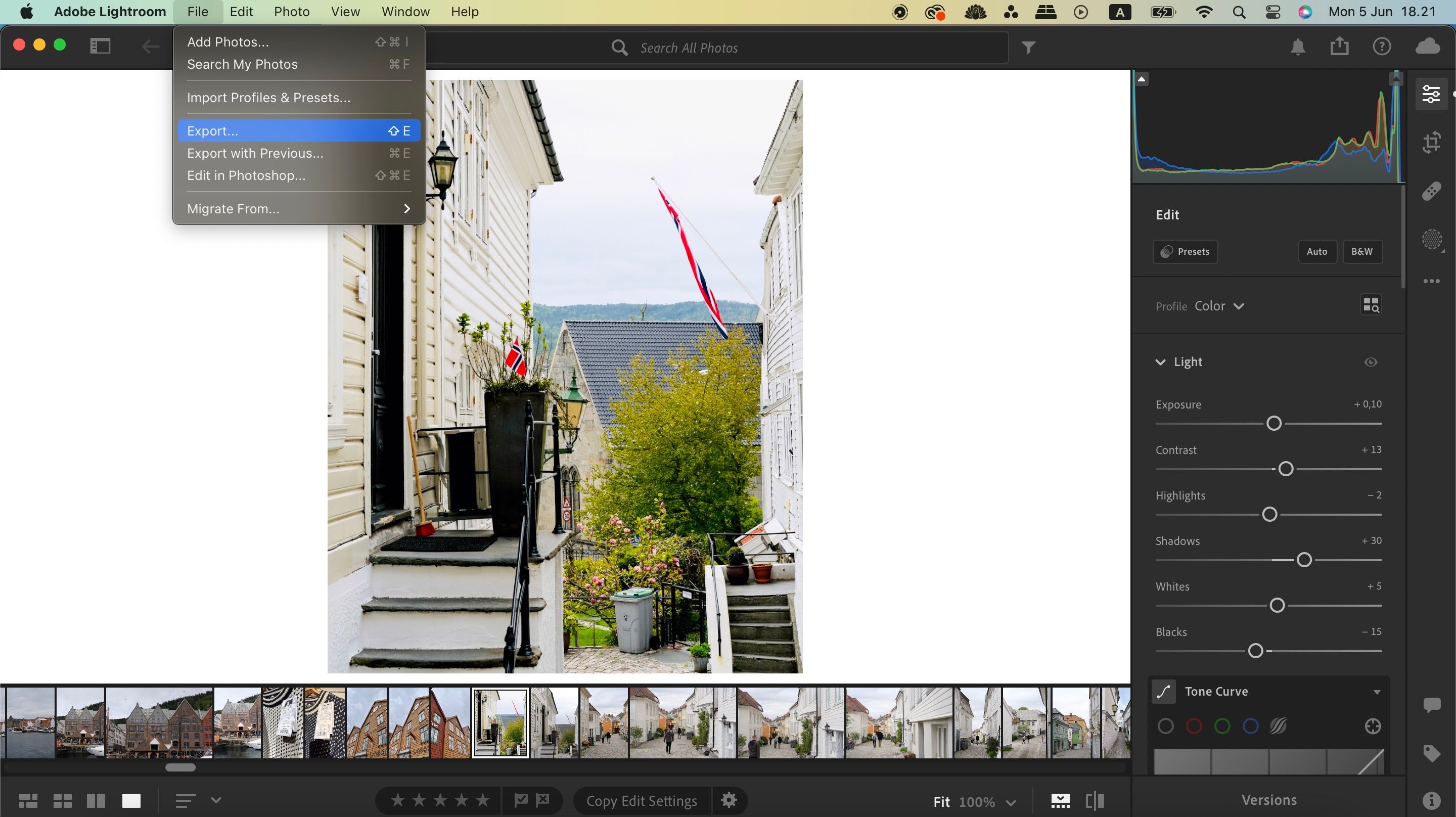 File Và Xuất Trong Lightroom Cho Máy Tính