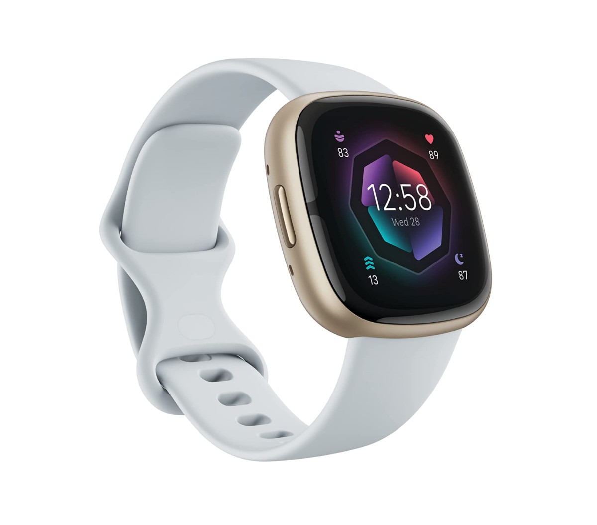 Fitbit Sense 2 màu xanh lam và vàng nhạt